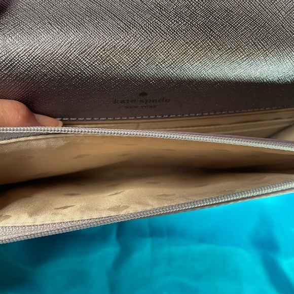 KATE SPADE NEW Tinsel Glitter Flap Crossbody Bag in Lilac Frost NWT - Picture 11 of 14